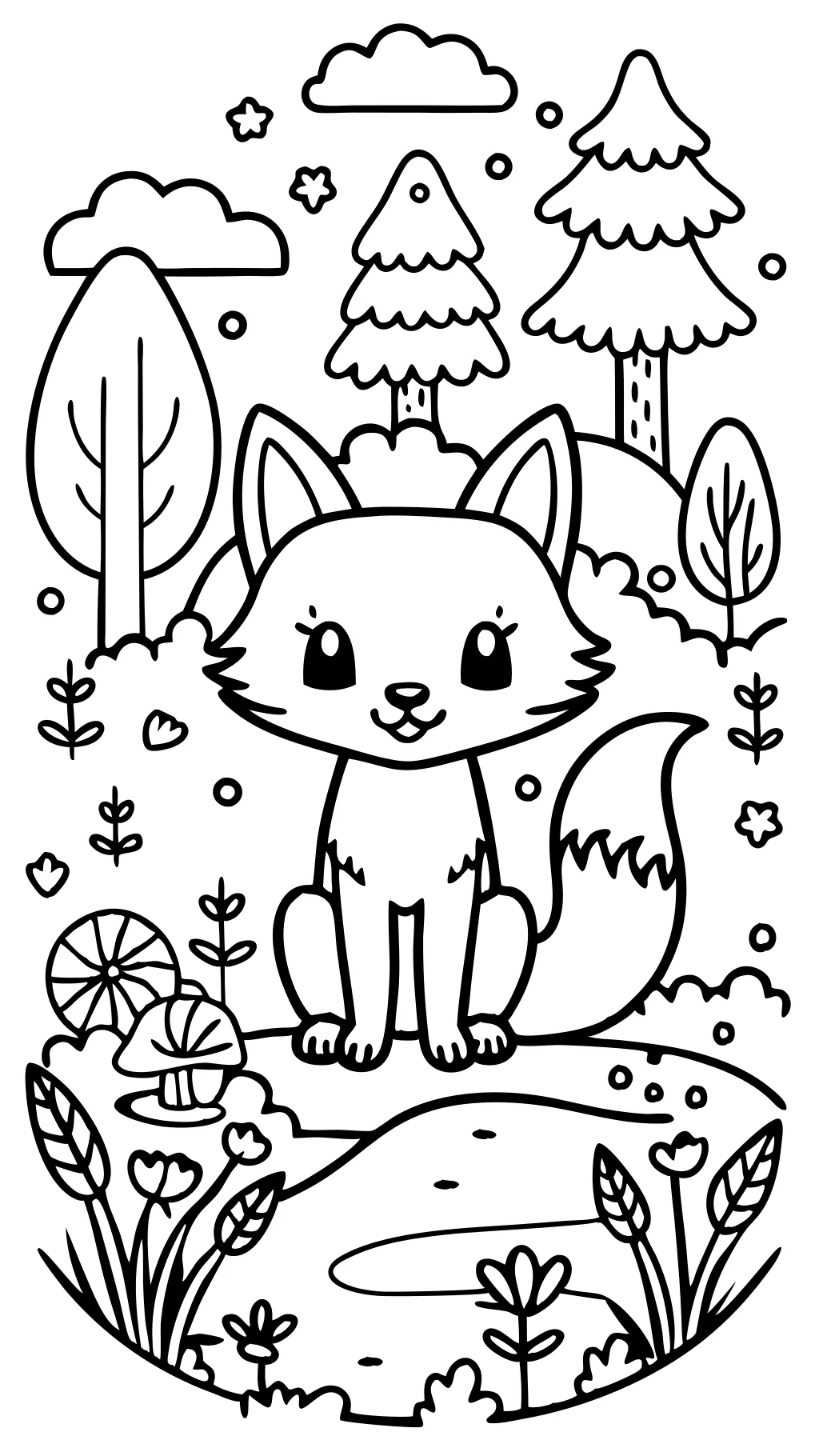 coloriages de renard gratuit